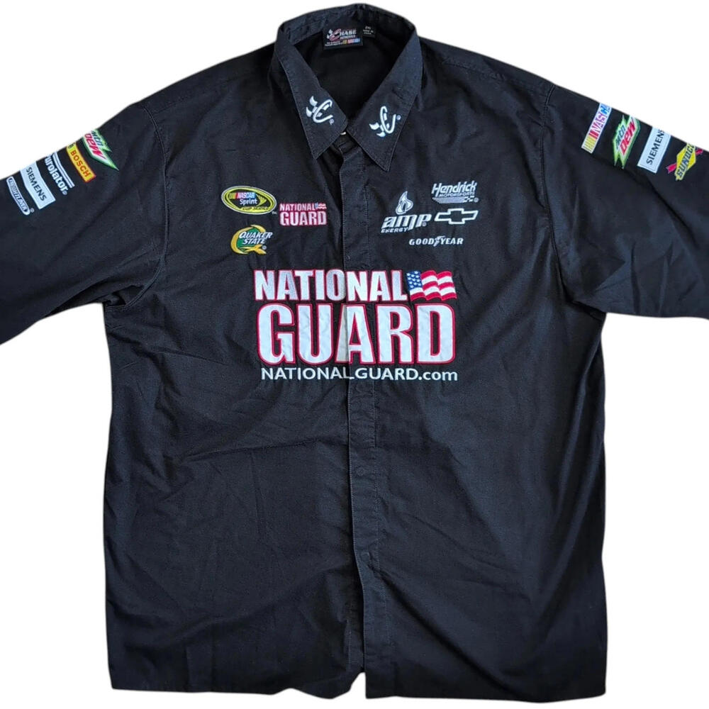 Hendrick Motorsports Shirt Mens 2XL Black‎ NASCAR Dale Jr National Guard Chase